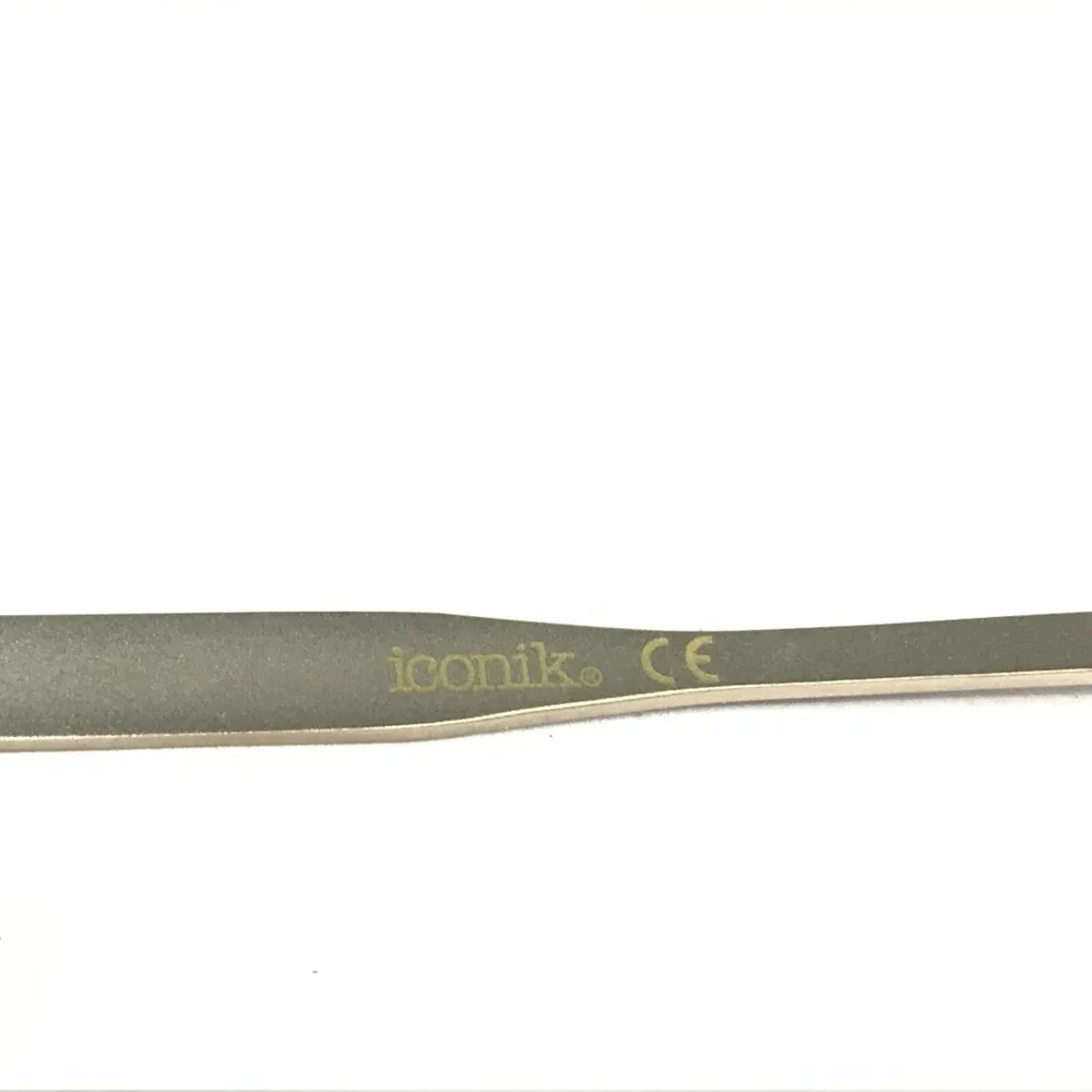 Iconik Eyeglasses Frames Helen C01 Blue Gold Round Full Rim 52-16-140